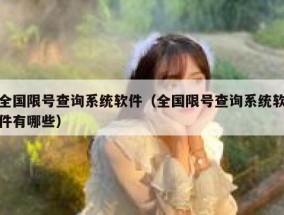 全国限号查询系统软件（全国限号查询系统软件有哪些）