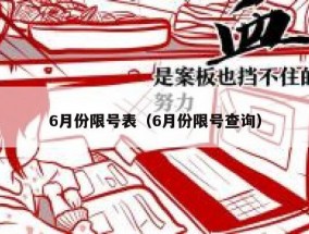 6月份限号表（6月份限号查询）