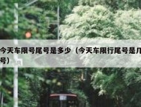 今天车限号尾号是多少（今天车限行尾号是几号）