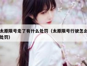 太原限号走了有什么处罚（太原限号行驶怎么处罚）