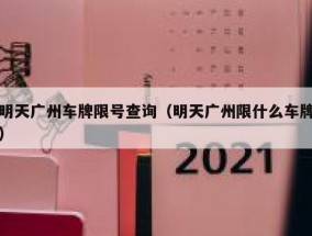 明天广州车牌限号查询（明天广州限什么车牌）
