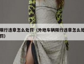 限行违章怎么处罚（外地车辆限行违章怎么处罚）