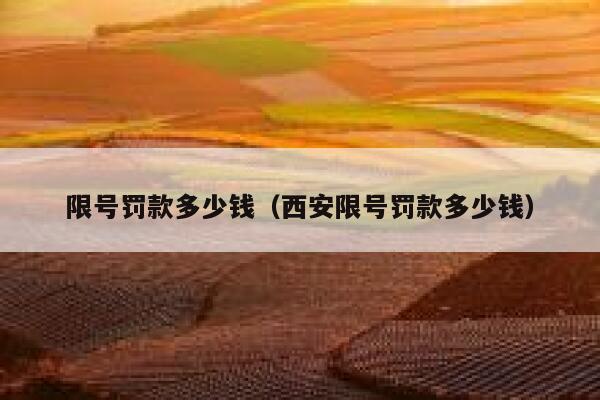限号罚款多少钱(西安限号罚款多少钱) 第1张 限号罚款多少钱(西安限号罚款多少钱) 第1张