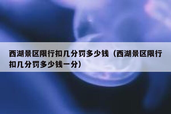 西湖景区限行扣几分罚多少钱(西湖景区限行扣几分罚多少钱一分) 第1张 西湖景区限行扣几分罚多少钱(西湖景区限行扣几分罚多少钱一分) 第1张