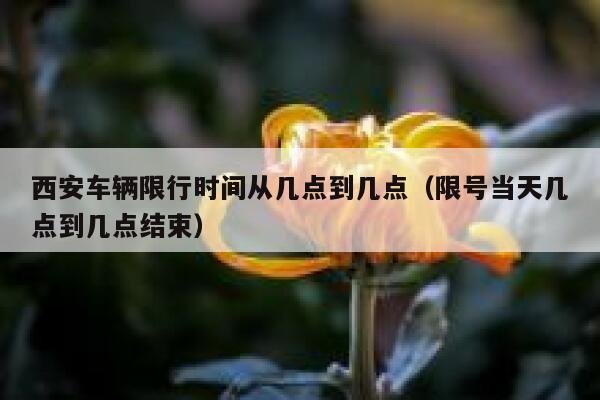 西安车辆限行时间从几点到几点(限号当天几点到几点结束) 第1张 西安车辆限行时间从几点到几点(限号当天几点到几点结束) 第1张